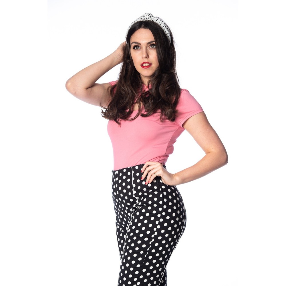 Dancing Days - Wanita Polka Dot Haarband - Wit